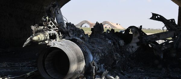 „შაირათის“აეროდრომი ამერიკული ფრთოსანი რაკეტებით შეტევის შემდეგ - Sputnik საქართველო