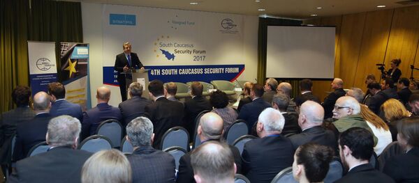 Премьер Грузии Георгий Квирикашвили на четвертом Форуме безопасности Южного Кавказа 2017 - Sputnik Грузия