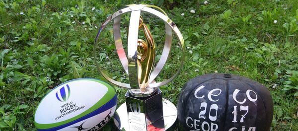Кубок чемпионата мира по регби U-20, лелобурти и регбийный мяч - Sputnik Грузия