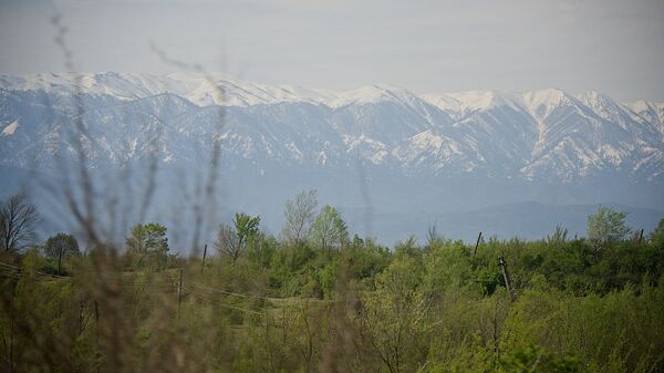 Поле и вид на горы в регионе Имерети Западная Грузия - Sputnik Грузия