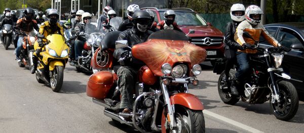 Открытие мотосезона Ночные волки в Москве - Sputnik Грузия