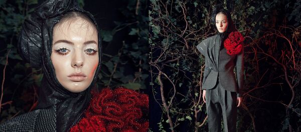 Брючный костюм из коллекции Кети Чхиквадзе осень-зима 2018 - Sputnik Грузия