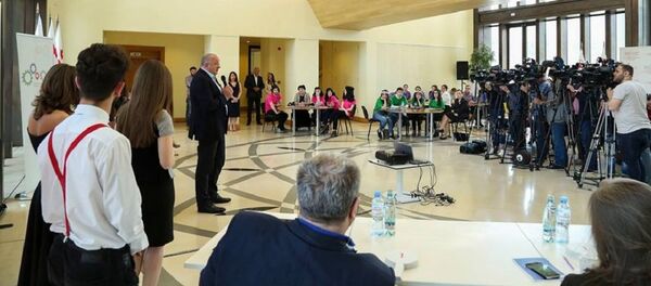 გიორგი მარგველაშვილი სტუდენტებთან - Sputnik საქართველო