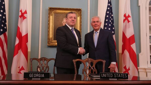 Премьер Грузии Георгий Квирикашвили и госсекретарь США Рекс Тиллерсон - Sputnik Грузия