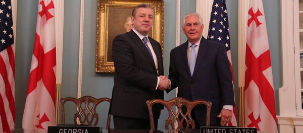 Премьер Грузии Георгий Квирикашвили и госсекретарь США Рекс Тиллерсон - Sputnik Грузия