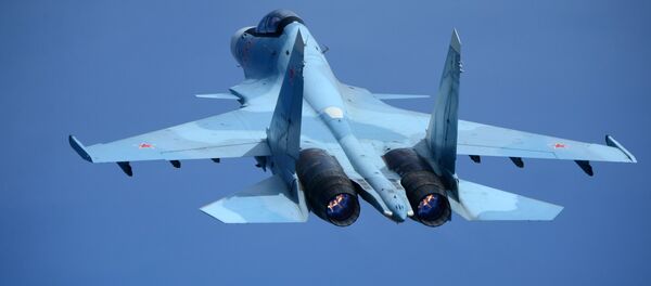 Истребитель Су-30 на всероссийском соревновании Авиадартс-2017 во Владивостоке - Sputnik Грузия