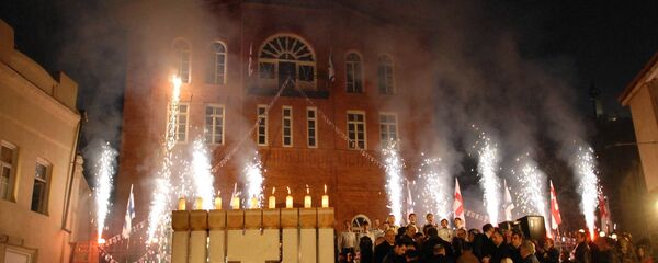 Еврейский праздник Ханука в тбилисской синагоге - Sputnik Грузия