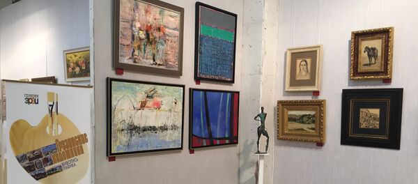 Выставка Грузинские художники в московском Центральном доме художника (ЦДХ) в галерее Эрзи - Sputnik Грузия