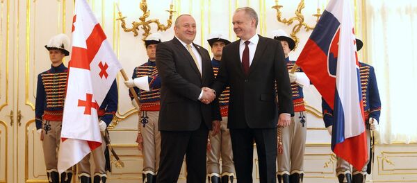 Президент Грузии Георгий Маргвелашвили во время визита в Словакию - Sputnik Грузия