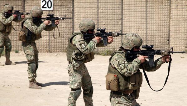 Грузинские военные в Афганистане на учениях - Sputnik Грузия