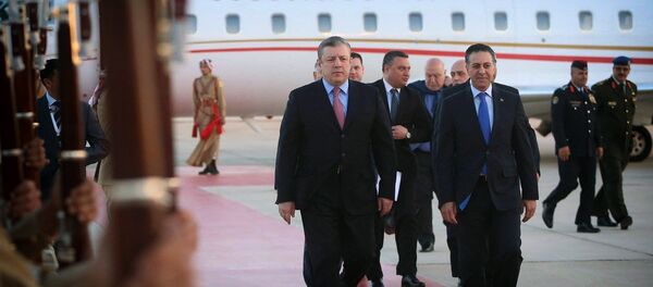 საქართველოს პრემიერი გიორგი კვირიკაშვილი იორდანიაში გაემგზავრა საქართველოს პრემიერი გიორგი კვირიკაშვილი იორდანიაში გაემგზავრა - Sputnik საქართველო