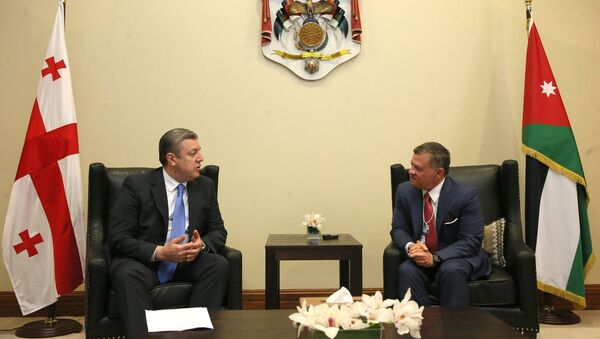 Премьер Грузии Георгий Квирикашвили и король Иордании Абдалла II - Sputnik Грузия