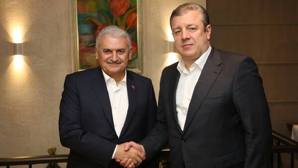 Премьер Грузии и Турции Георгий Квирикашвили и Бинали Йылдырым - Sputnik Грузия