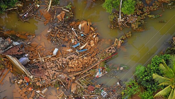 Разрушенные дома после наводнения в Матаре, Шри-Ланка - Sputnik Грузия