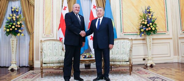 გიორგი მარგველაშვილი და ნურსულთან ნაზარბაევი - Sputnik საქართველო