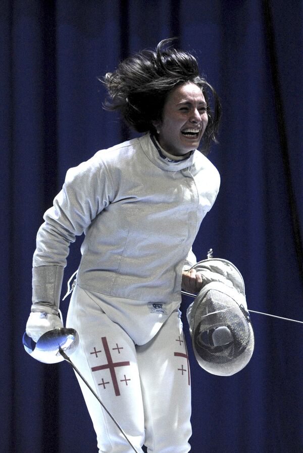 Грузинская саблистка Теодора Кахиани завоевала золотую медаль на чемпионате Европы - Sputnik Грузия