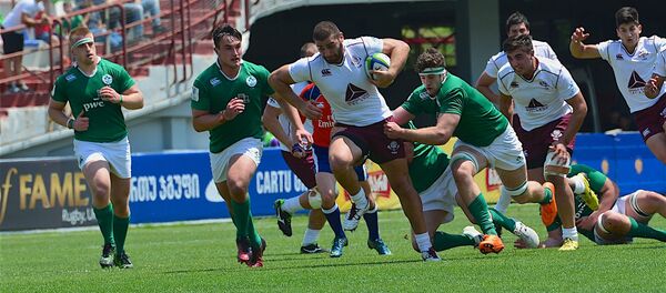 Матч между сборными Грузии и Ирландии по регби в рамках чемпионата мира U-20 Матч между сборными Грузии и Ирландии по регби в рамках чемпионата мира U-20 - Sputnik Грузия