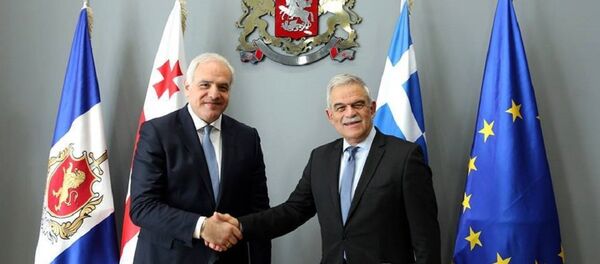 Георгий Мгебришвили и Николаос Тоскас - Sputnik Грузия