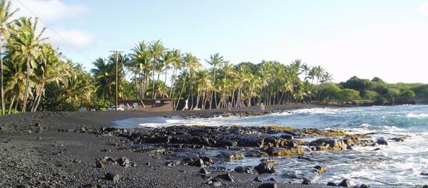 Черный пляж Пуналу на Гавайях - Sputnik Грузия