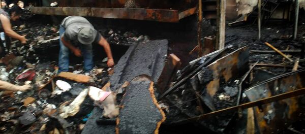 ხანძარი ფოთის ბაზარში ხანძარი ფოთის ბაზარში - Sputnik საქართველო