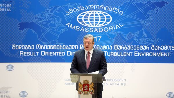 Премьер Грузии Георгий Квирикашвили на амбассадориале в Тбилиси - Sputnik Грузия