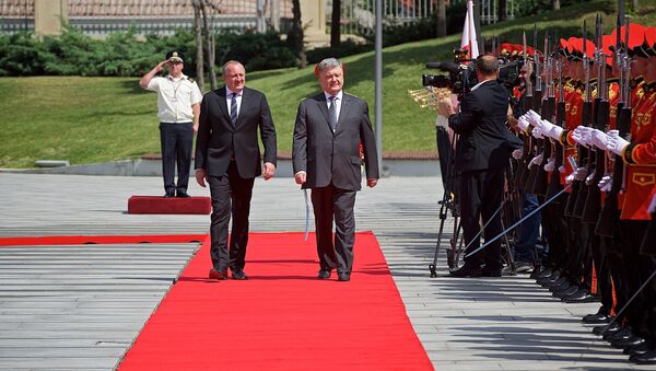 Почетный караул и гимны двух стран: как Порошенко встретили в Тбилиси - Sputnik Грузия