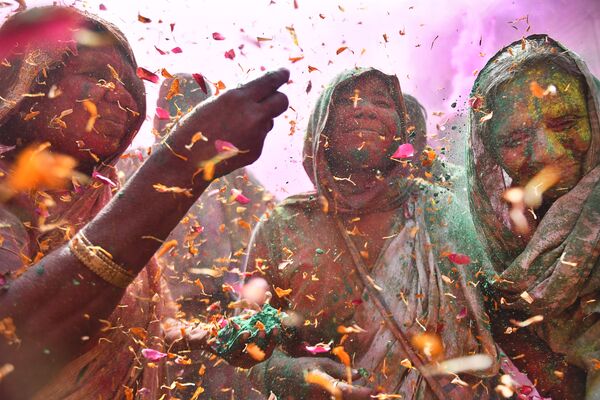 ქვრივები ფერების დღესასწაულზე. ინდოელი ფოტოგრადი შაში შეკხარ კაშიაპას ნამუშევარი - Sputnik საქართველო