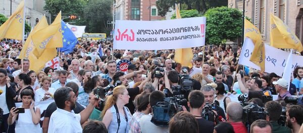 ევროპული საქართველოს აქცია თბილისში ევროპული საქართველოს აქცია თბილისში - Sputnik საქართველო
