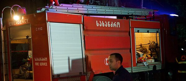 სახანძრო მანქანა შემთხვევის ადგილზე სახანძრო მანქანა შემთხვევის ადგილზე - Sputnik საქართველო