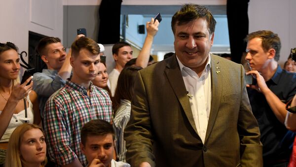 Бывший президент Грузии Михаил Саакашвили встретился с украинскими гражданами в Варшаве, Польша - Sputnik Грузия