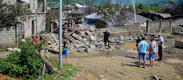 Разрушенный в результате взрыва на газозаправочной станции жилой дом - Sputnik Грузия