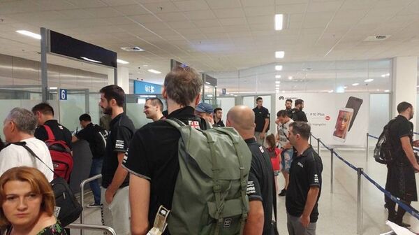 Прибытие сборной Грузии по баскетболу в Афины Прибытие сборной Грузии по баскетболу в Афины - Sputnik Грузия