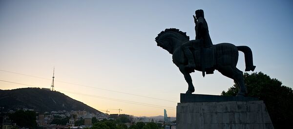 Памятник Вахтангу Горгасали в центре Тбилиси Памятник Вахтангу Горгасали в центре Тбилиси - Sputnik Грузия