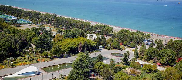 Вид на парк и приморский бульвар в Батуми Вид на парк и приморский бульвар в Батуми - Sputnik Грузия