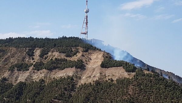 Пожар на горе Мтацминда в Тбилиси - Sputnik Грузия