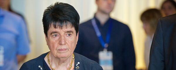 Шахматистка Нона Гаприндашвили на открытии шахматного турнира Шахматистка Нона Гаприндашвили на открытии шахматного турнира - Sputnik Грузия