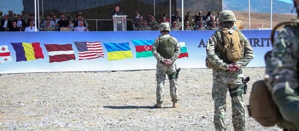 Георгий Маргвелашвили на открытии учений Agile Spirit 2017 - Sputnik Грузия