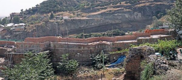 სარესტავრაციო სამუშაოები ნარიყალაზე სარესტავრაციო სამუშაოები ნარიყალაზე - Sputnik საქართველო