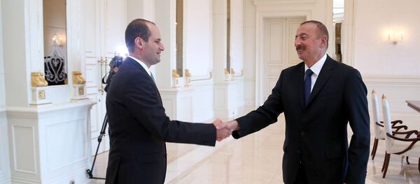 მიხეილ ჯანელიძე და ილჰამ ალიევი - Sputnik საქართველო