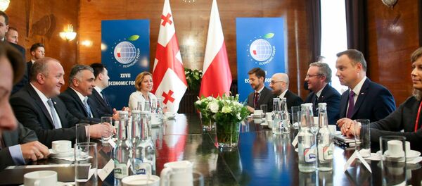 Президенты Грузии и Польши Георгий Маргвелашвили и Анджей Дуда на встрече в Варшаве - Sputnik Грузия