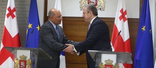 EBRD-ის პრეზიდენტი სუმა ჩაკრაბარტი და გიორგი კვირიკაშვილი EBRD-ის პრეზიდენტი სუმა ჩაკრაბარტი და გიორგი კვირიკაშვილი - Sputnik საქართველო