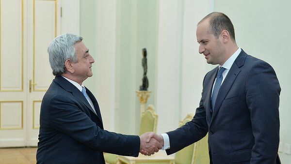 Президент Армении Серж Саргсян принял МИД Грузии Михеила Джанелидзе - Sputnik Грузия