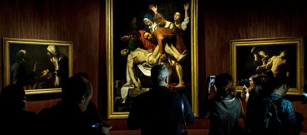 Visitatori alla più grande mostra al mondo della collezione dei Musei Vaticani Roma Aeterna. - Sputnik საქართველო