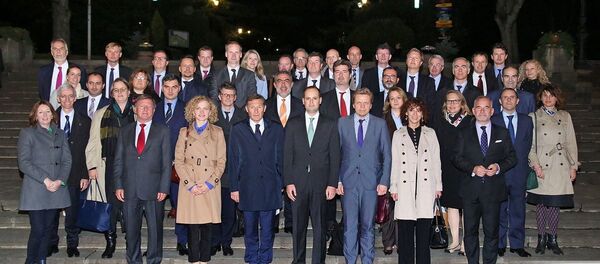 ევროკავშირის ქვეყნების ელჩები და საქართველოს საგარეო საქმეთა მინისტრი მიხეილ ჯანელიძე ევროკავშირის ქვეყნების ელჩები და საქართველოს საგარეო საქმეთა მინისტრი მიხეილ ჯანელიძე - Sputnik საქართველო