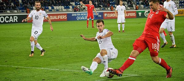 Матч между сборными Грузии и Уэльса по футболу - Sputnik Грузия