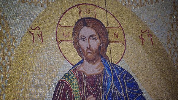 Изображение Иисуса Христа на иконе в храме Светицховели - Sputnik Грузия