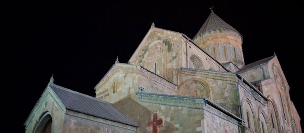 Храм Светицховели в городе Мцхета. Ночной вид - Sputnik Грузия