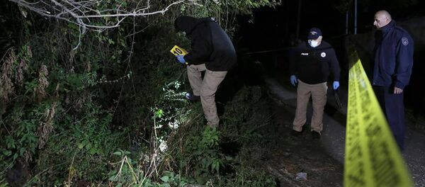 Криминалисты работают близ офиса партии Грузинская мечта в селе Кизиладжло - Sputnik Грузия