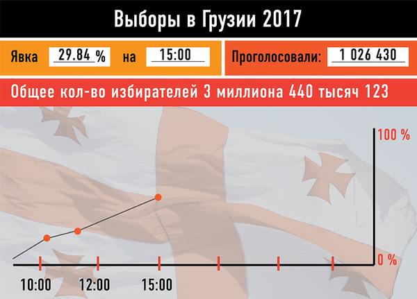 Явка на выборах в Грузии к 15:00 - Sputnik Грузия