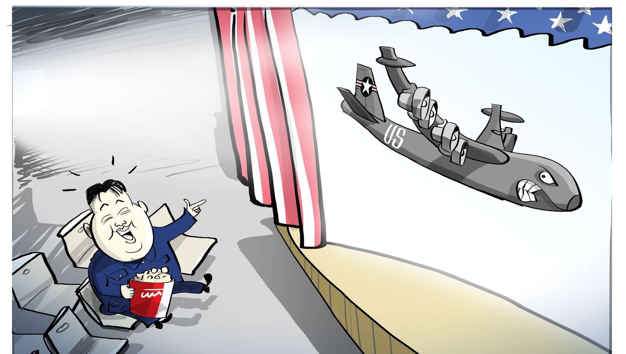 Карикатура корейской газеты на теракт в крокусе. Карикатуры холодной войны США. Карикатура про ВВС США. Советские политические карикатуры.